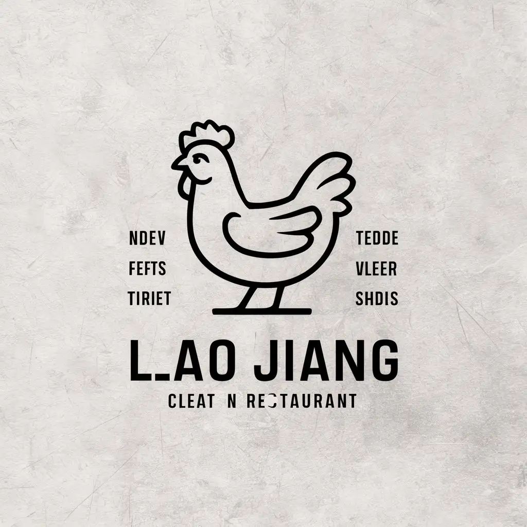 a vector logo design,with the text "lao jiang", main symbol:chicken,Moderate,be used in Restaurant industry,clear background