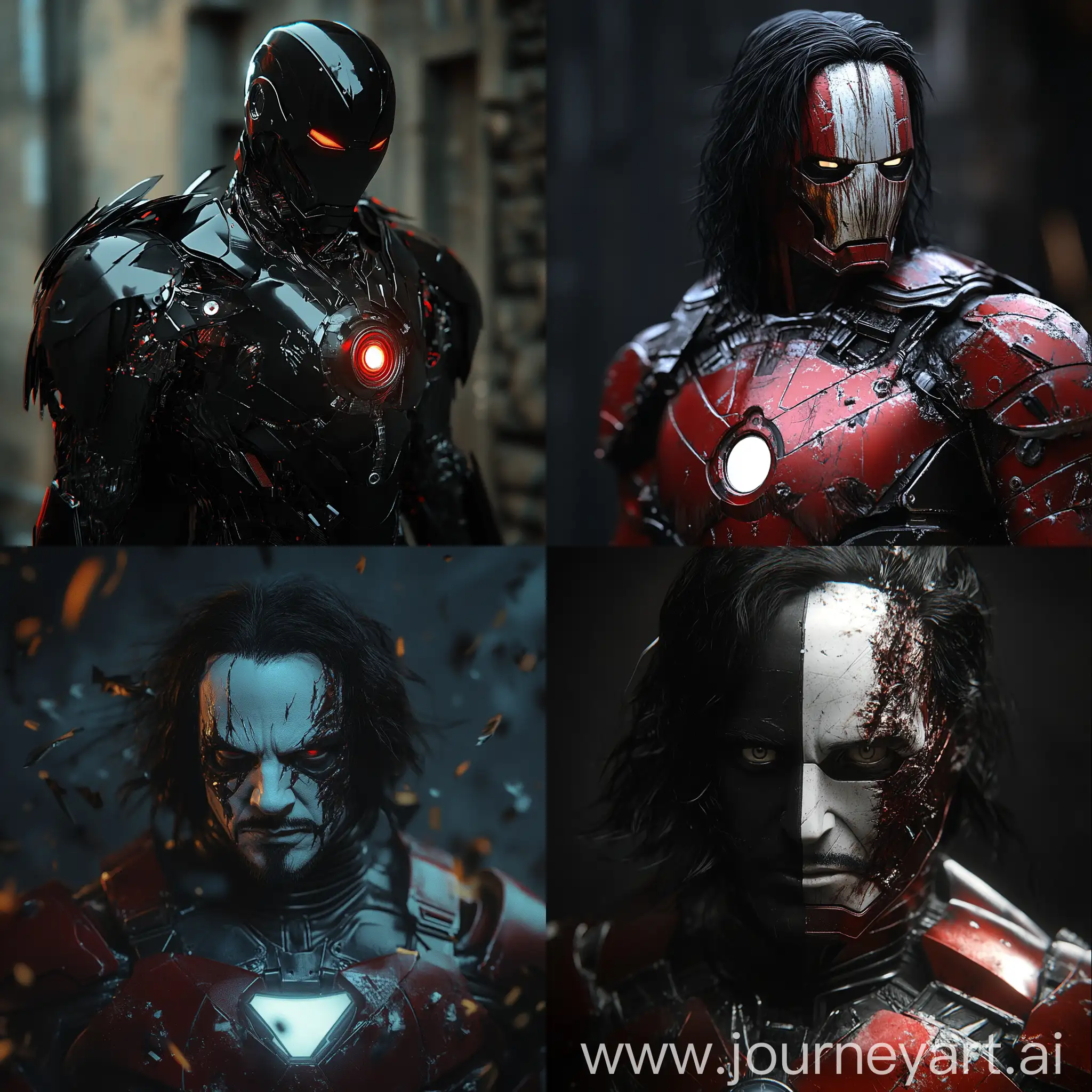 Ultra-Realistic-Crow-and-Iron-Man-Mix-Artwork