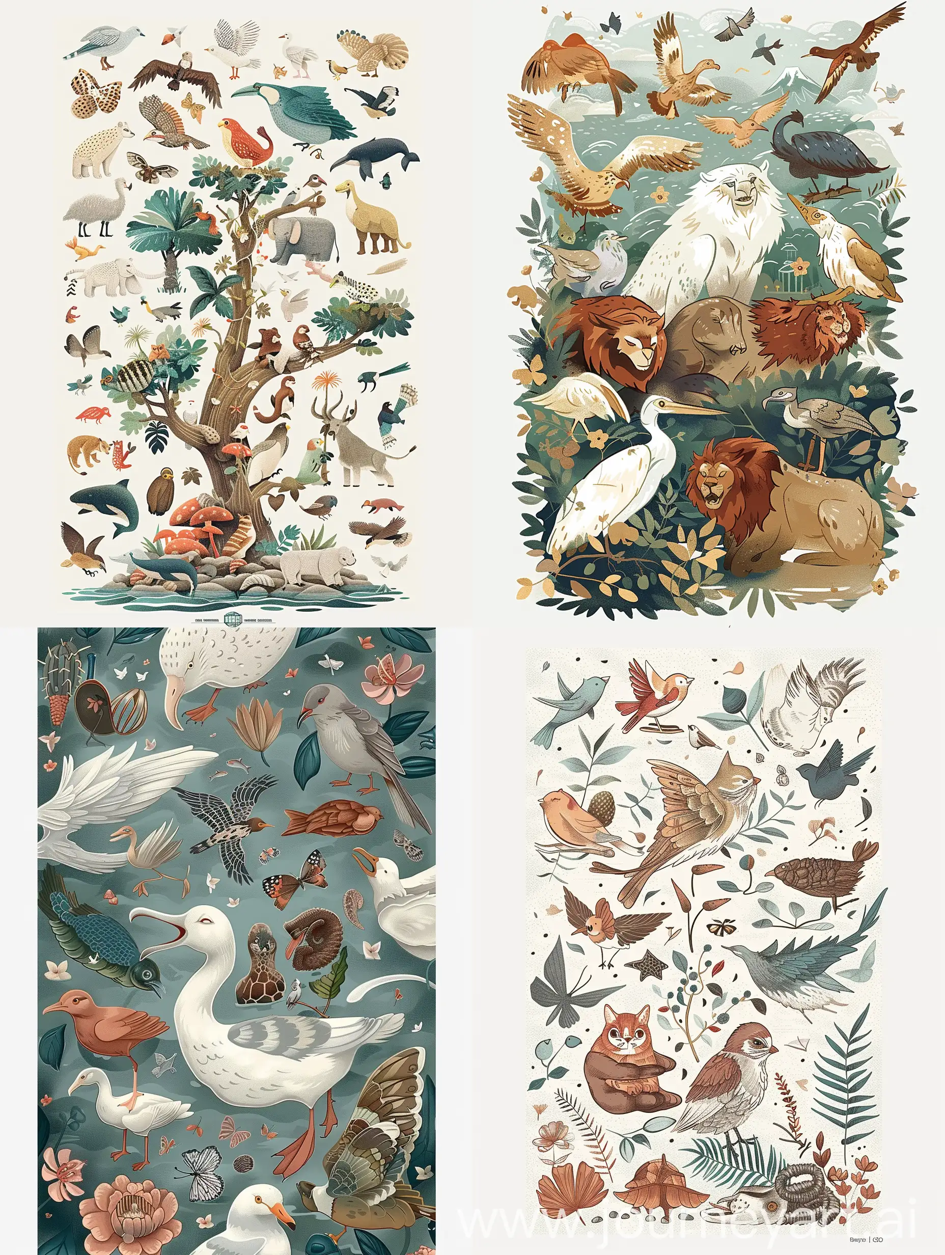 Animals-Embarking-on-a-Journey-Through-Lush-Forests