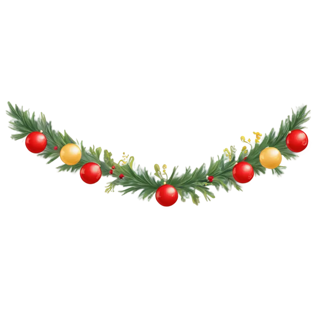 Christmas-Garland-PNG-Image-in-Illustrative-Style-for-Holiday-Decor-and-Design