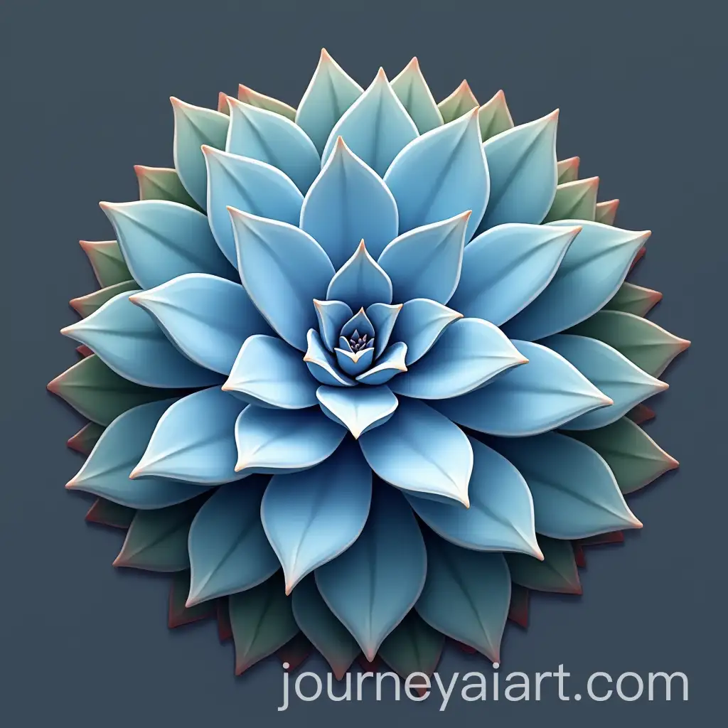 Echeveria-Blue-Star-Flower-Logo-Design