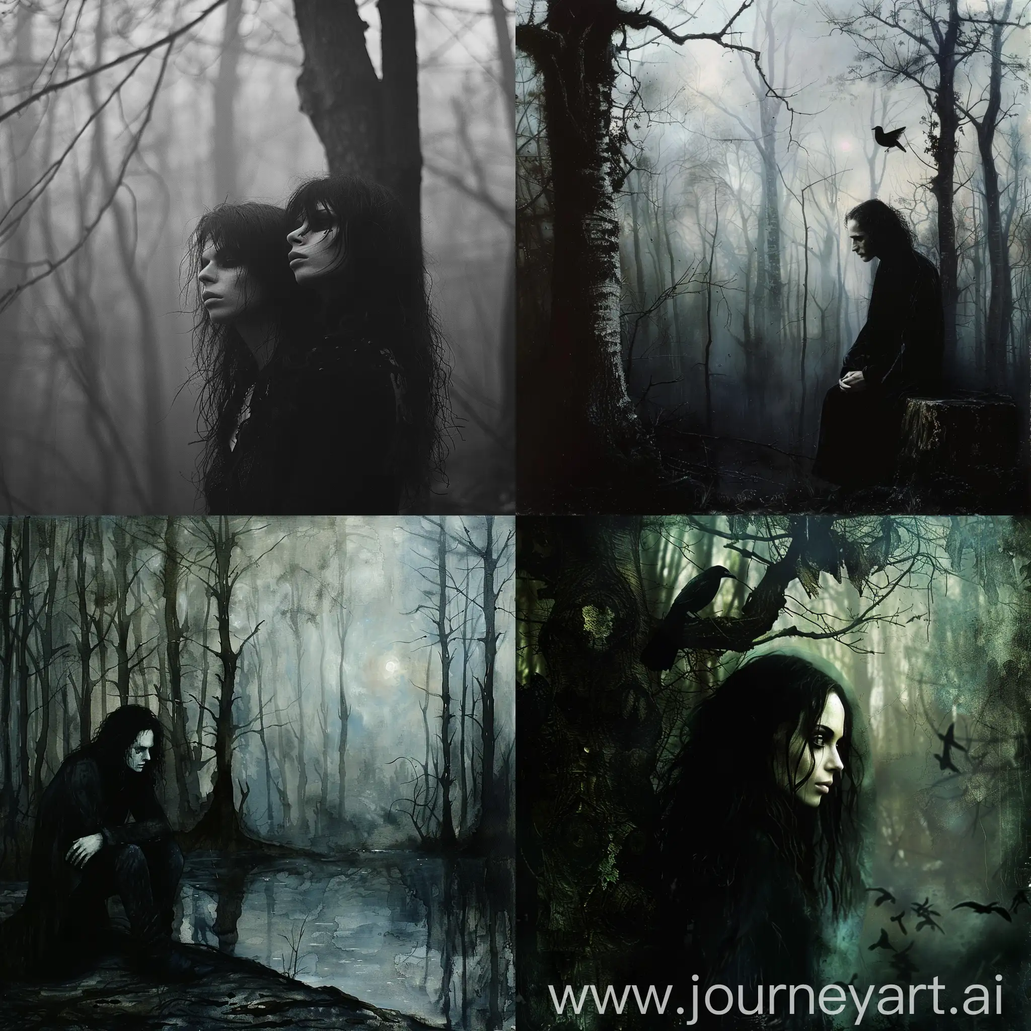 Gothic-Romantic-Scene-in-a-Dark-Forest-with-Ville-Valo