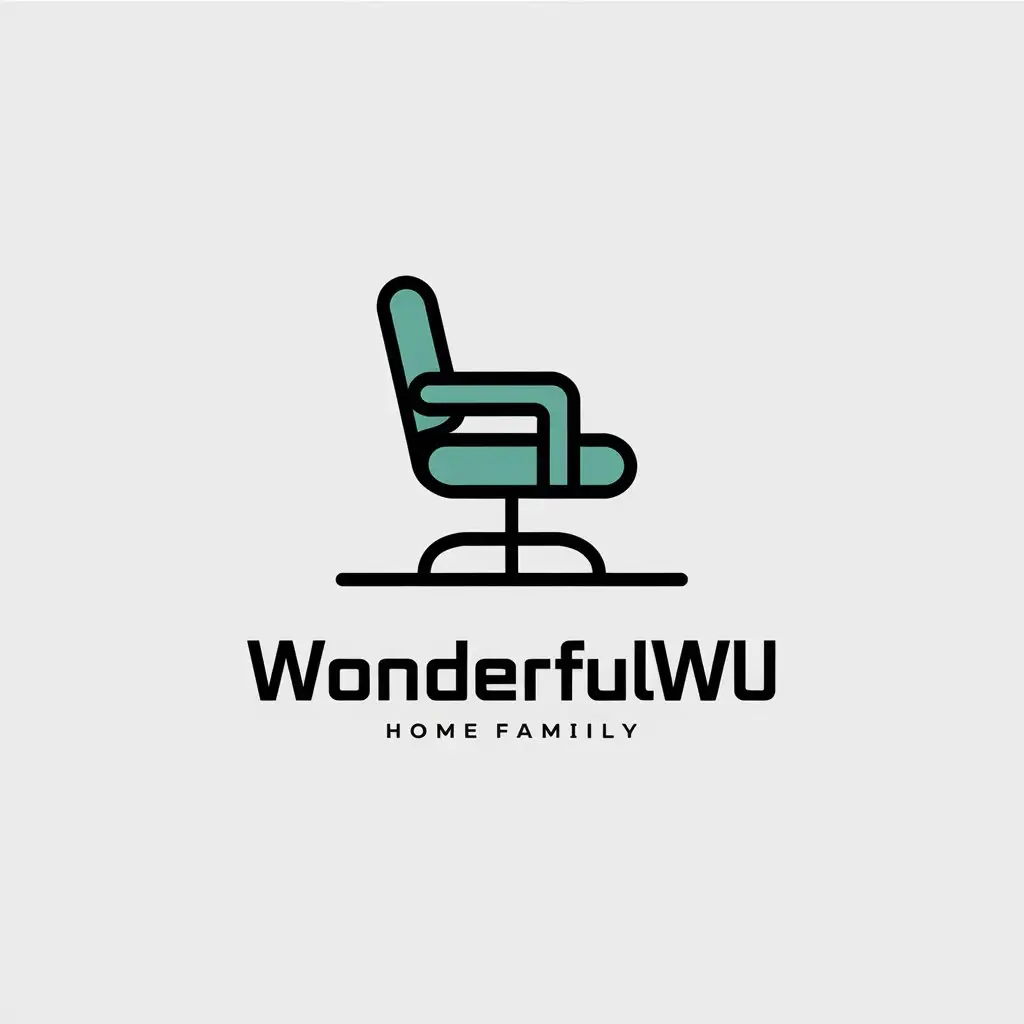 LOGO-Design-for-WonderfulWU-Minimalist-Office-Chair-Symbol-for-Home-Family-Industry