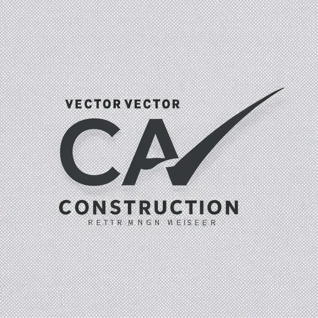 LOGO Design for CA Right Check Mark Symbol for Construction Industry with White Background