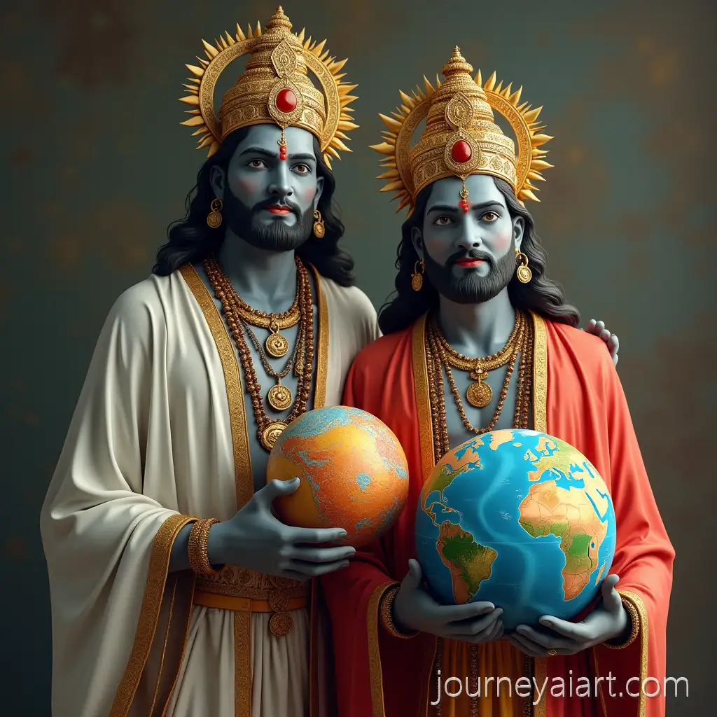 UltraRealistic-Closeup-of-Lord-Vishnu-and-Lord-Sri-Hari-Holding-Planets