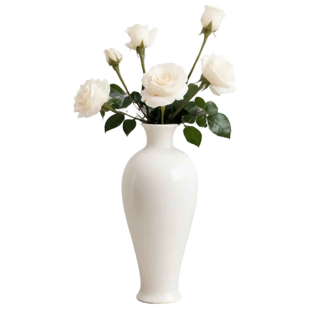 HighDefinition-PNG-Image-of-Roses-in-a-White-Flower-Vase-with-a-Crisp-White-Background