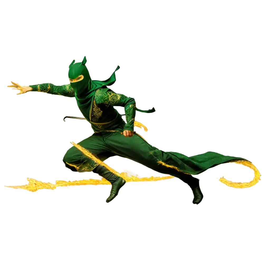 Dragon-Ninja-Green-and-Yellow-PNG-Stickers-for-Dynamic-Action-Designs