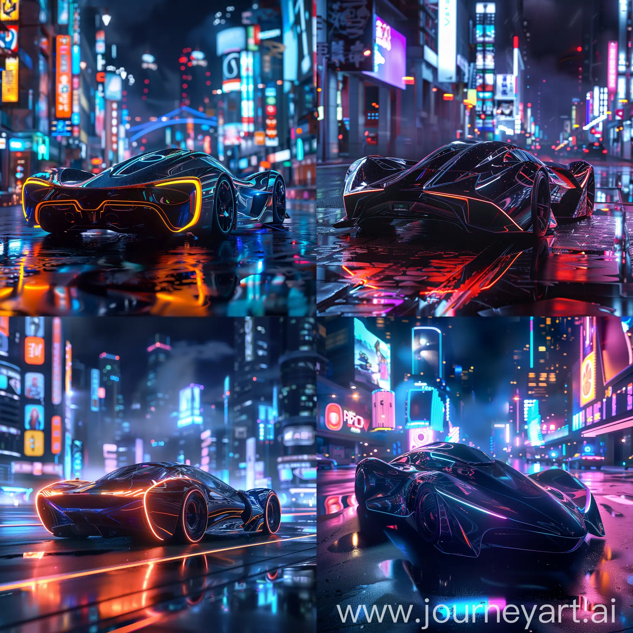 Futuristic-HighTech-Car-in-Night-Cityscape