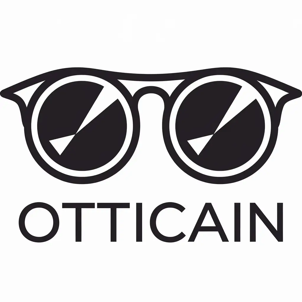 a vector logo design,with the text "Otticain", main symbol:spectacles
,Moderate,clear background