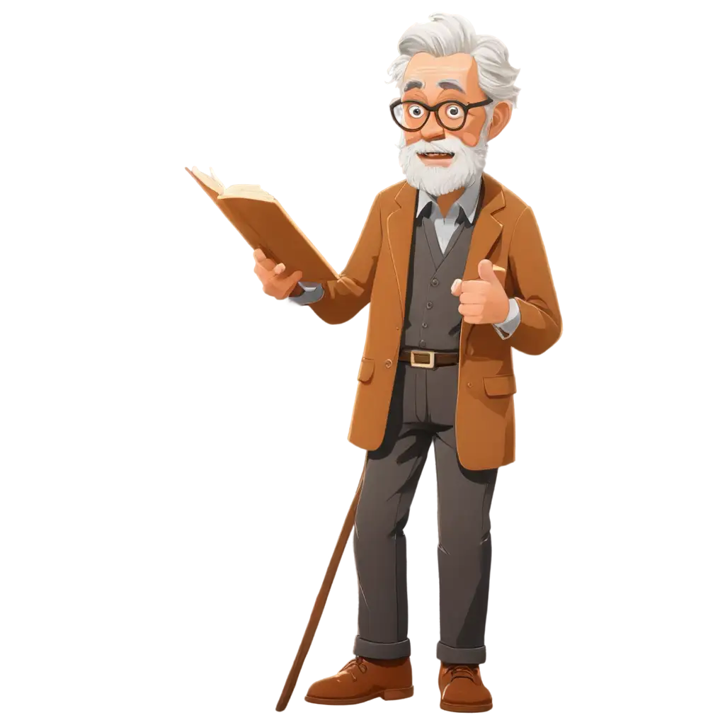 Old-Man-Storyteller-in-2D-Cartoon-Style-PNG-for-Creative-Projects