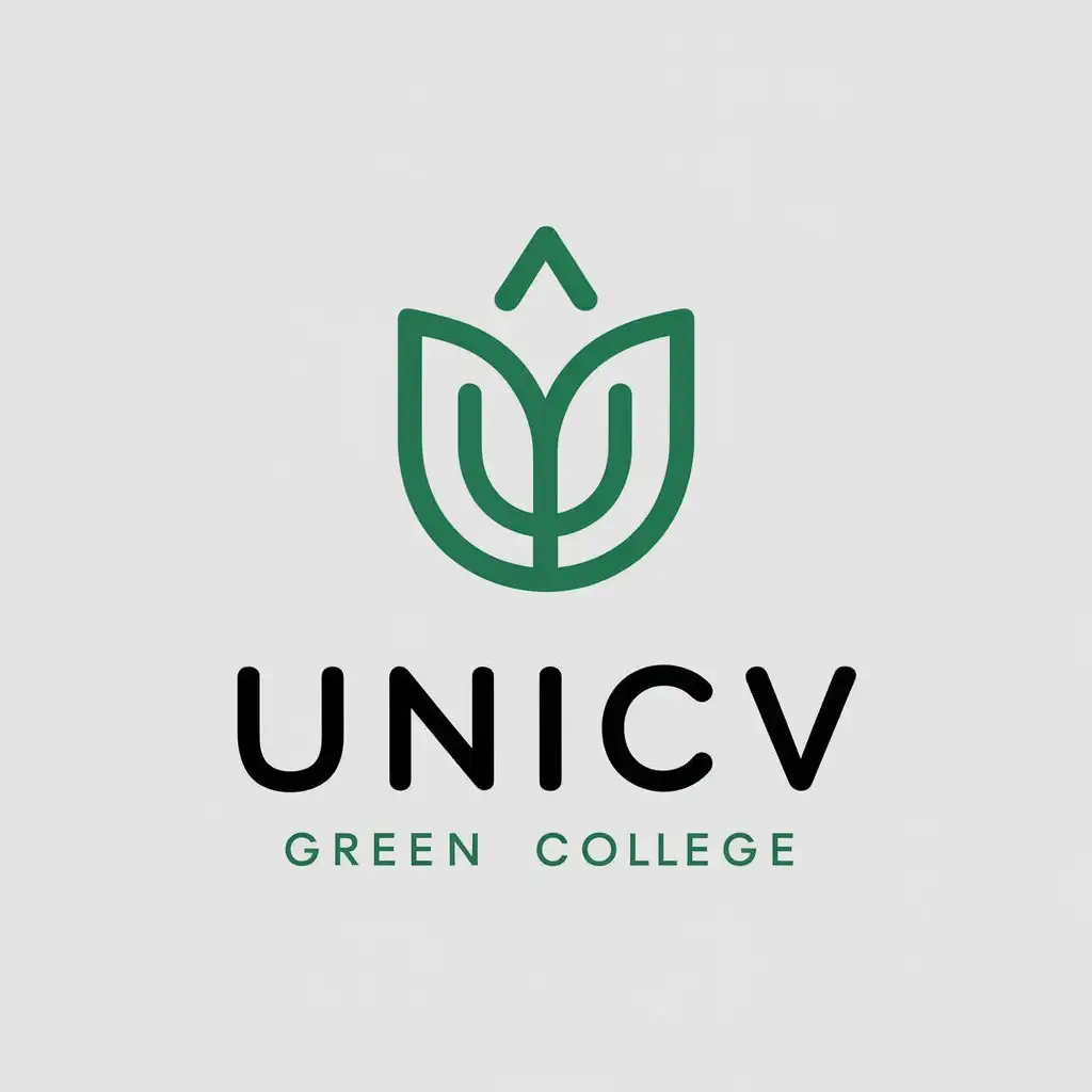 LOGO-Design-for-Unicv-Minimalistic-Green-College-Symbol