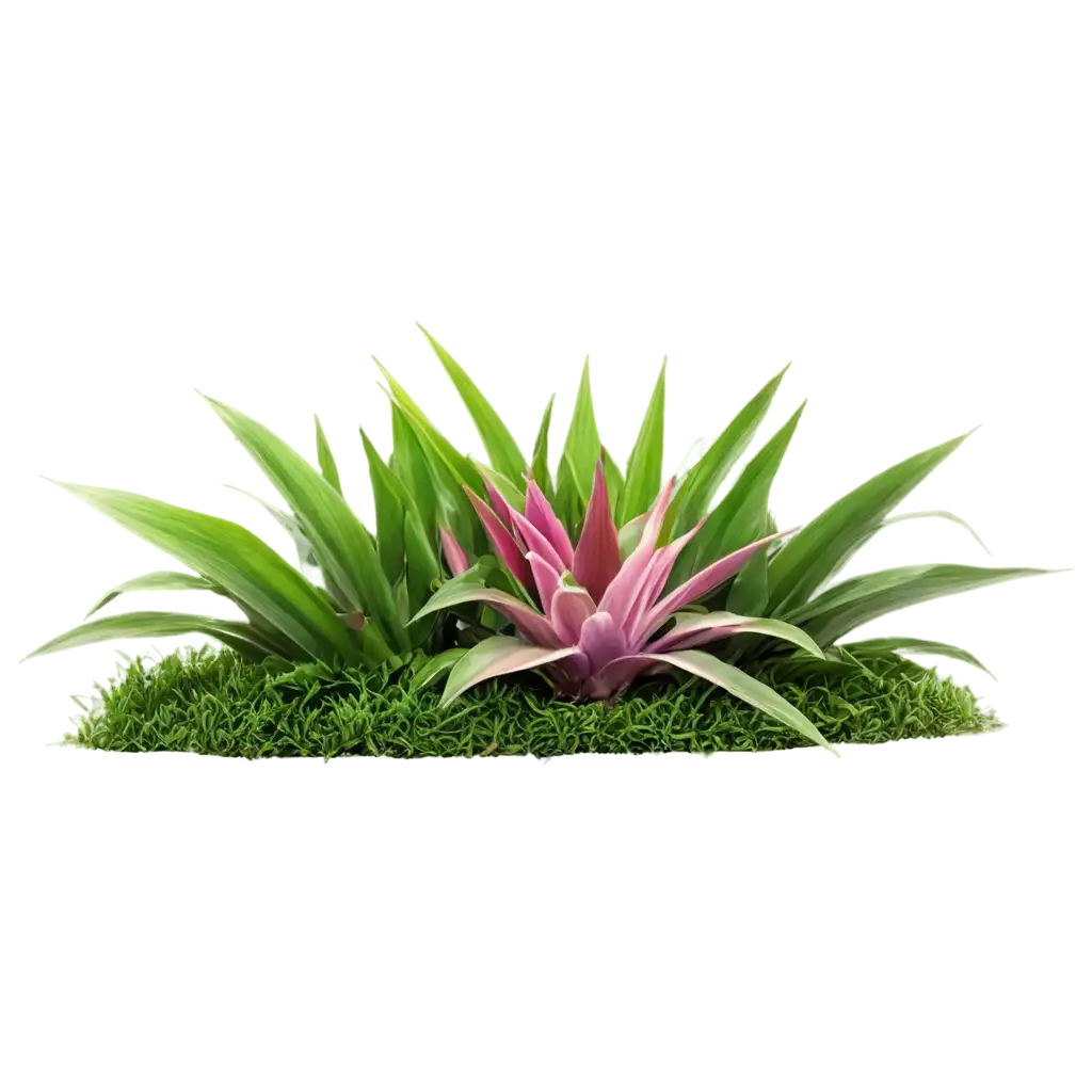 Vibrant-PNG-Image-of-Imperial-Bromeliad-with-Gradient-GreenPurple-Leaves