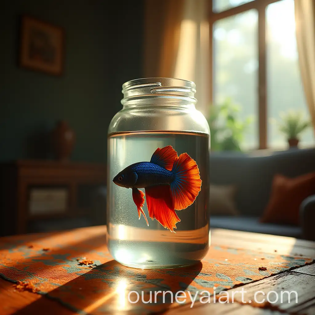 Cinematic-Photography-of-Betta-FishAI-Image-Expansion-in-Glass-Jar-with-Traditional-Malay-Decor