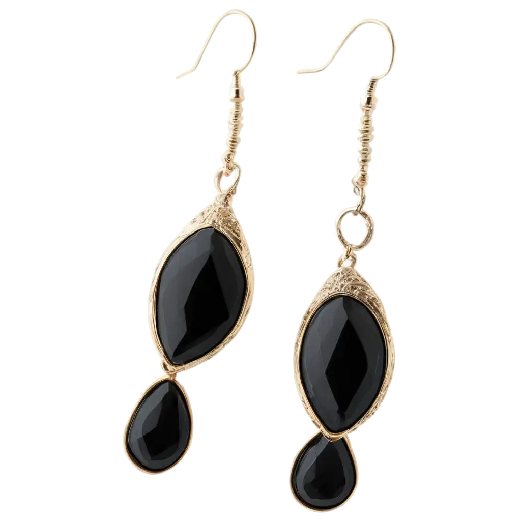 Black-Animation-Earring-PNG-HighQuality-Transparent-Image-for-Digital-Projects