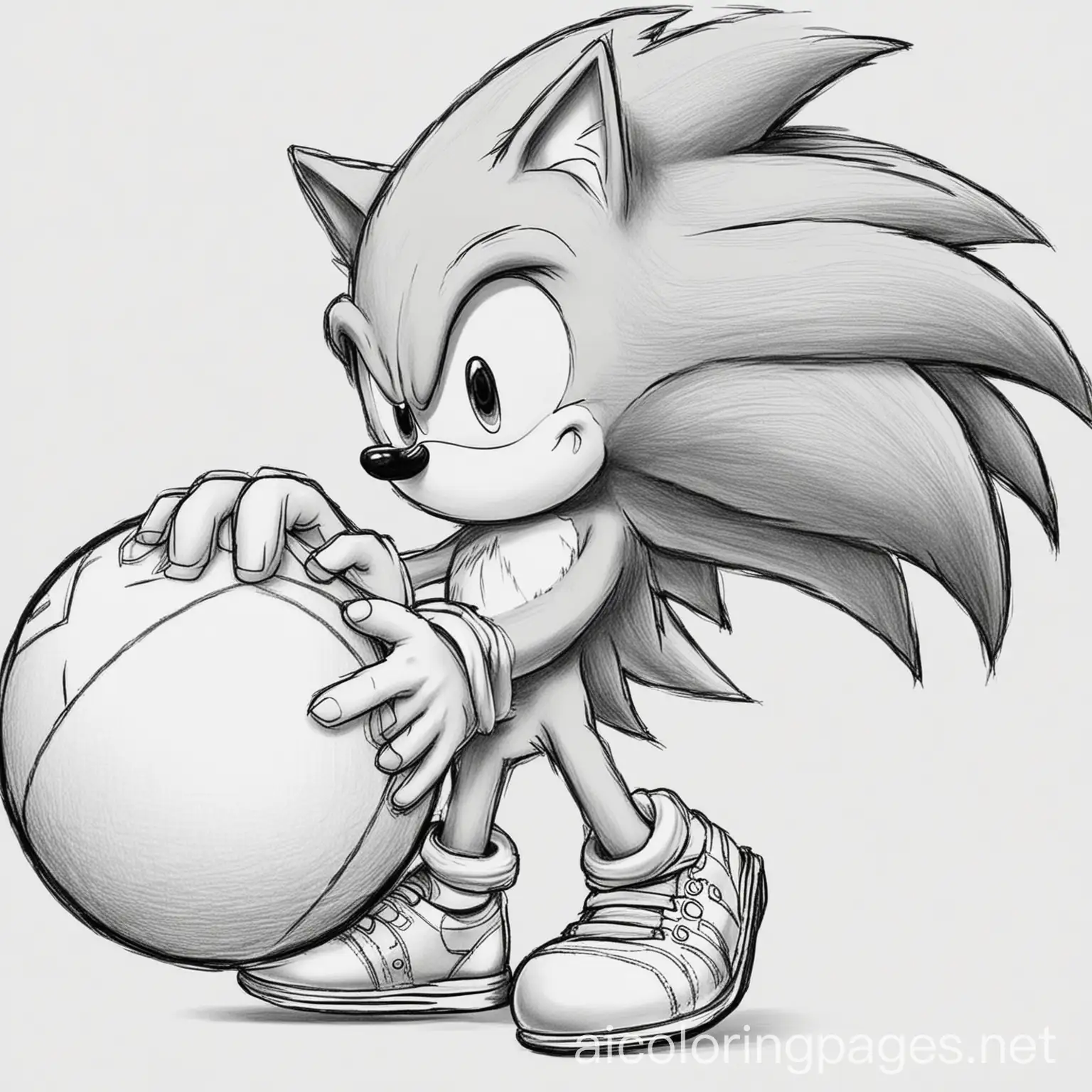 Sonic-Engaging-Playfully-with-a-Ball-in-a-Simple-Coloring-Page