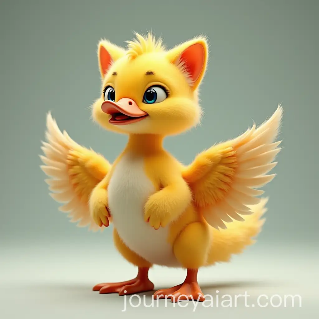 Fantasy-Hybrid-Creature-Cat-with-Duck-Wings