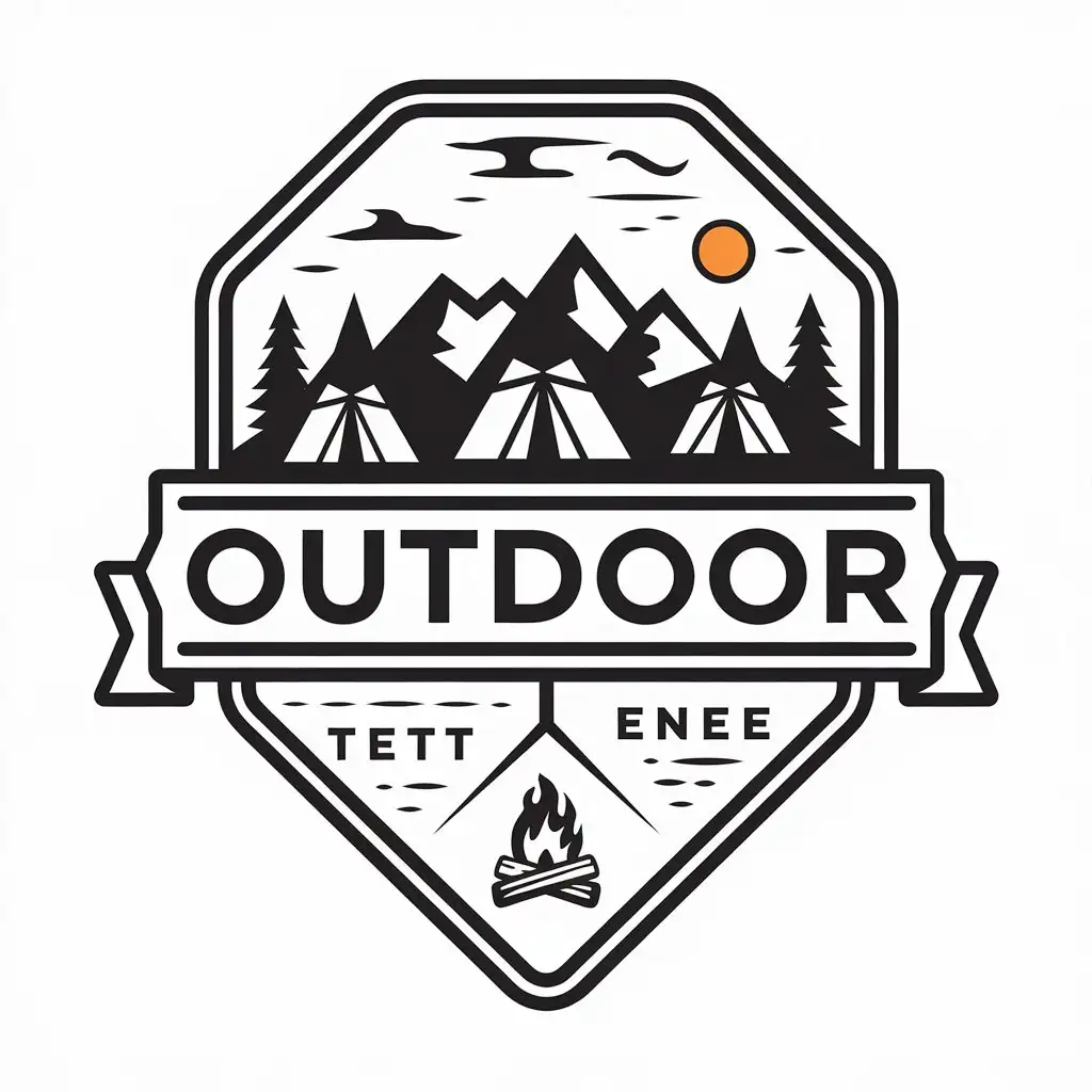 LOGO-Design-For-OUTDOOR-Vector-Design-with-Tents-Bonfires-and-Nature-Themes