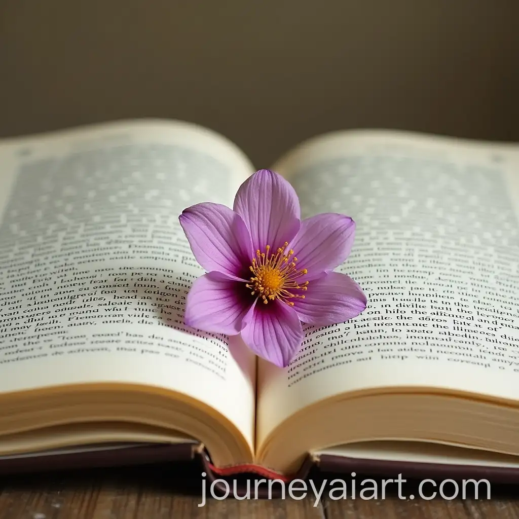 Open-Book-with-Flower-Resting-on-Pages