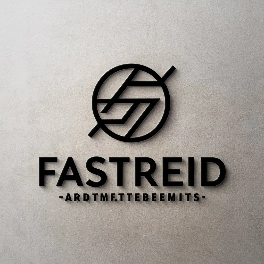 a vector logo design,with the text "fastreid", main symbol:FastReID,Moderate,be used in AI industry,clear background