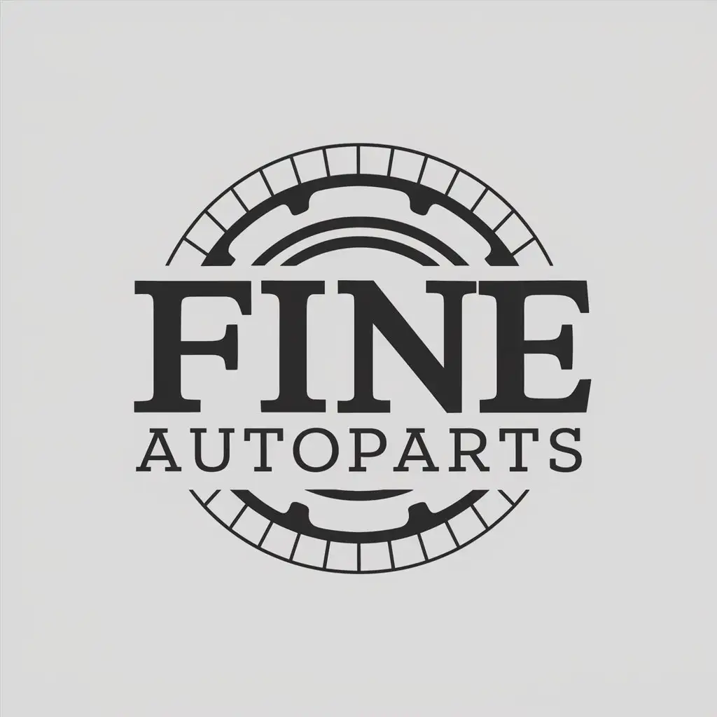 a vector logo design,with the text "Fine Autoparts", main symbol:Automobile spare parts,complex,be used in Automotive industry,clear background