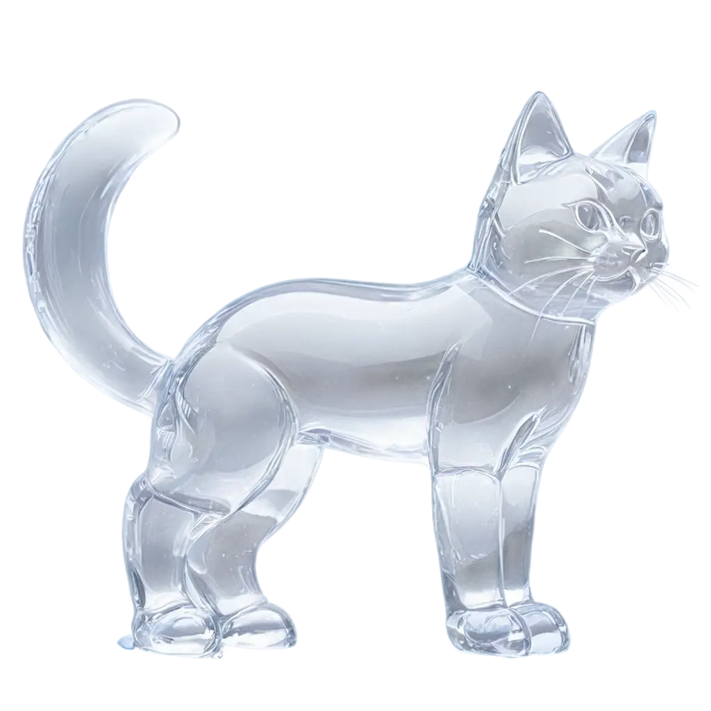 Transparent-Ice-Sculpture-of-a-Cat-PNG-Exquisite-Artistry-in-Crystal-Clarity