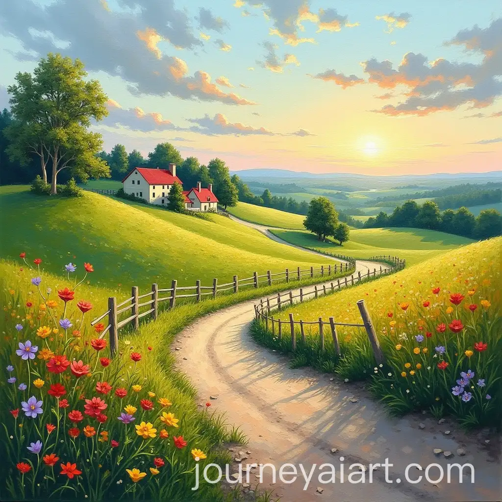 Impressionist-CounAI-Art-Prompt-Expansiontryside-Landscape-with-Rolling-Hills-and-Wildflowers