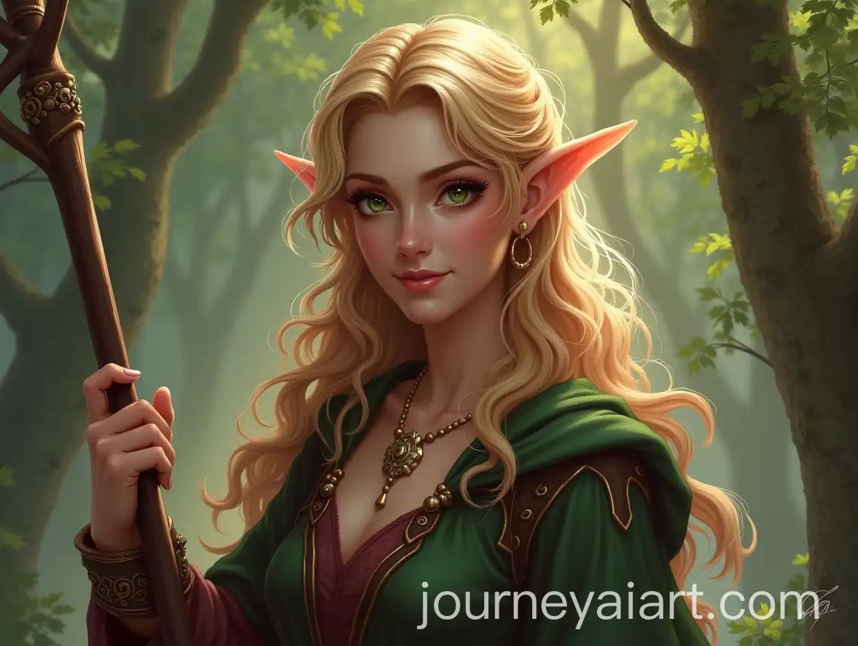 Portrait-of-a-Beautiful-Female-ElfAI-Image-Prompt-Expansion-with-Strawberry-Blonde-Hair-Green-Eyes-and-a-Magic-Staff
