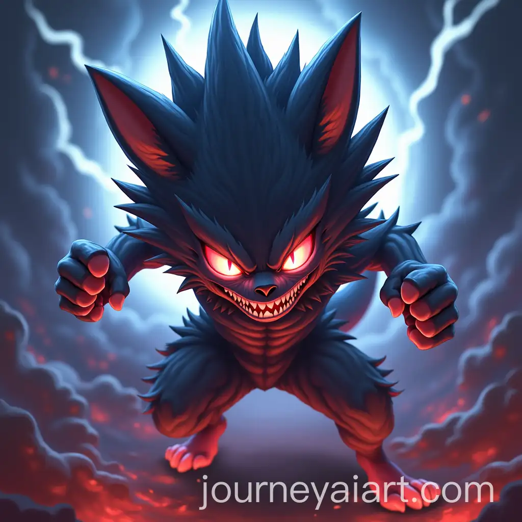 Aggressive-Anime-Character-in-Battle-Pose-with-Glowing-Eyes-and-Lightning