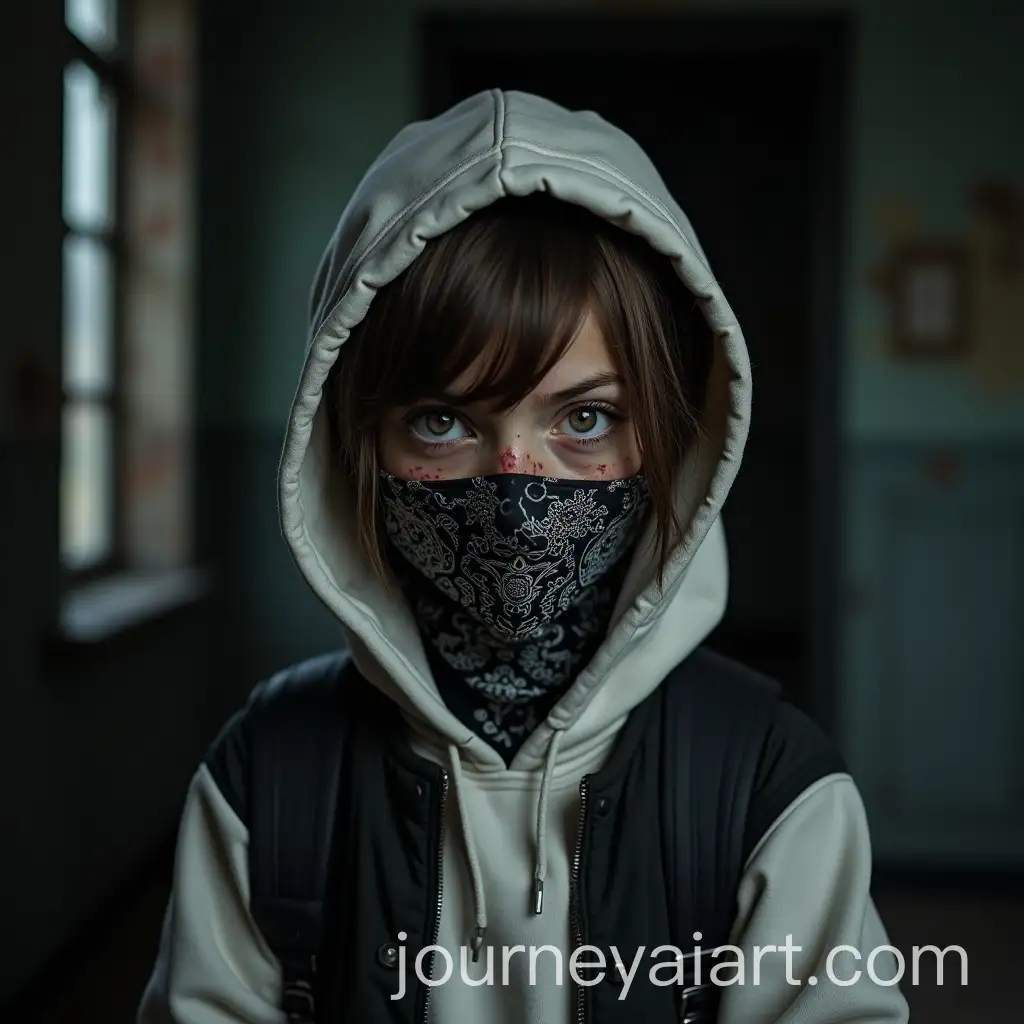 Angry-Teenage-Girl-in-Dark-Abandoned-House-Environment