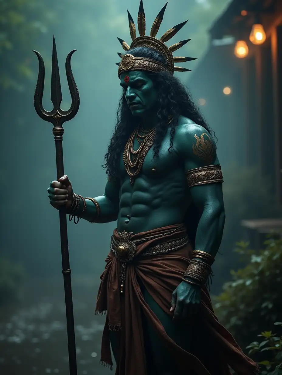 Indian-Man-Dressed-as-Mahakal-Holding-Trident-in-Cinematic-Film-Style