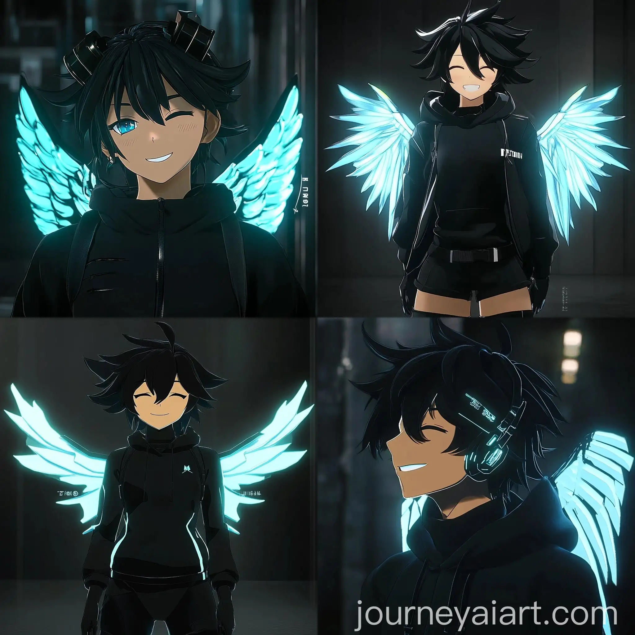 Anime-Style-Character-with-Black-and-Neon-Cyan-Wings