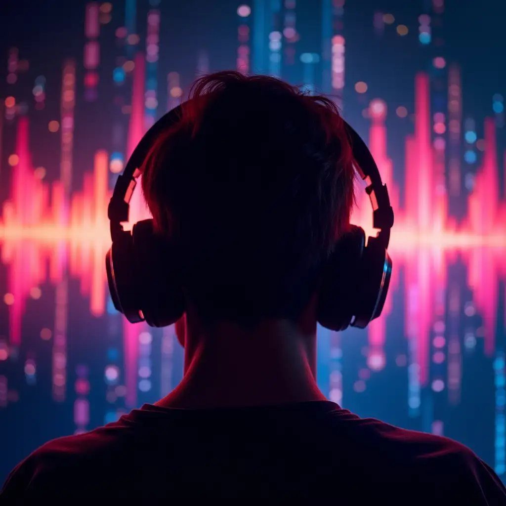 Person-Immersed-in-Colorful-Sound-Therapy-with-Glowing-Waves