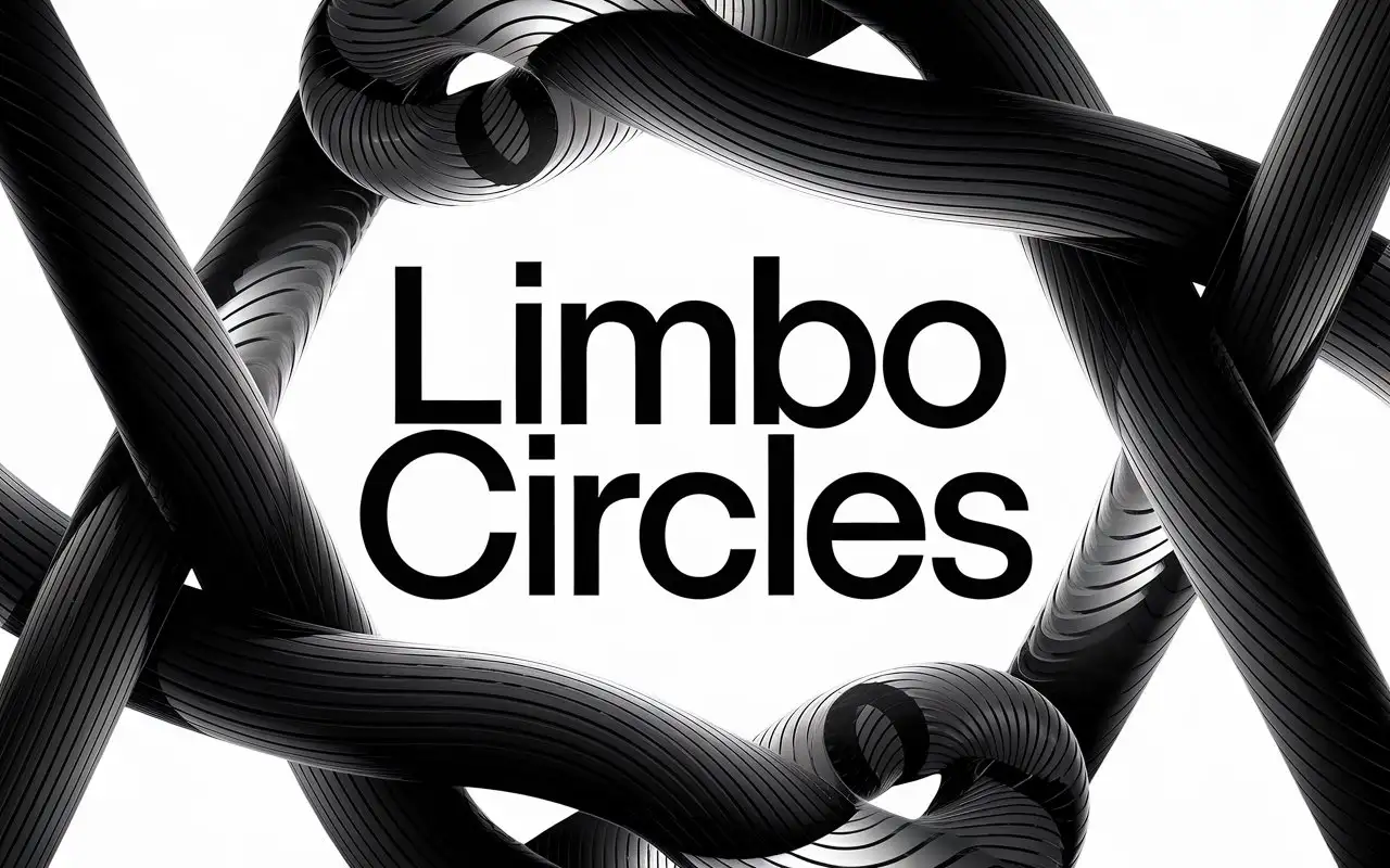 Abstract-Black-and-White-Limbo-Circles-with-Stretched-Patterns-and-Text