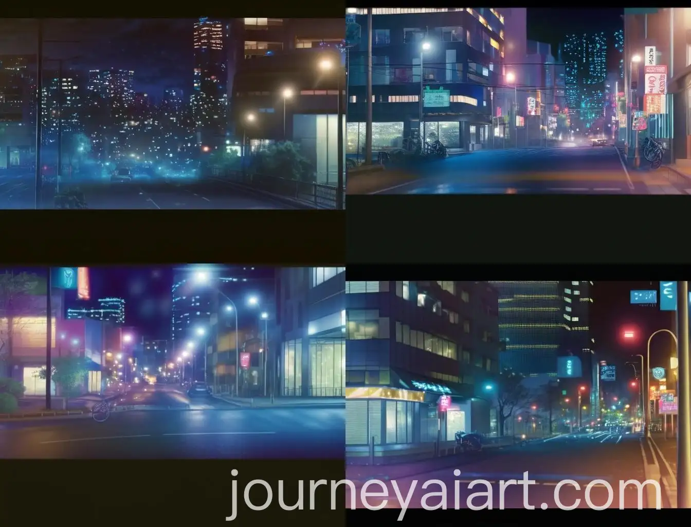 Anime-Night-City-Background-with-Rainbow-Colors