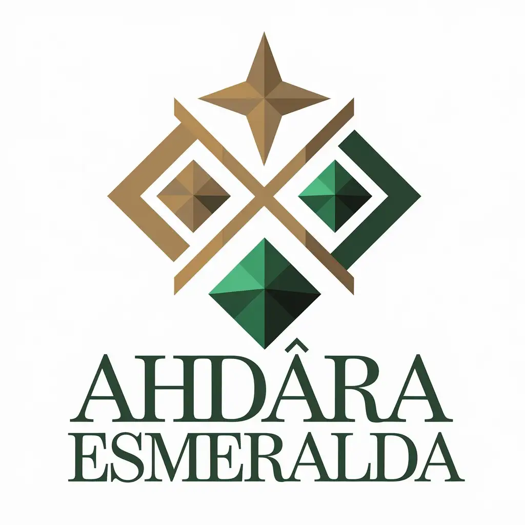 LOGO Design for Ahdara Esmeralda Star and Square Emerald Theme