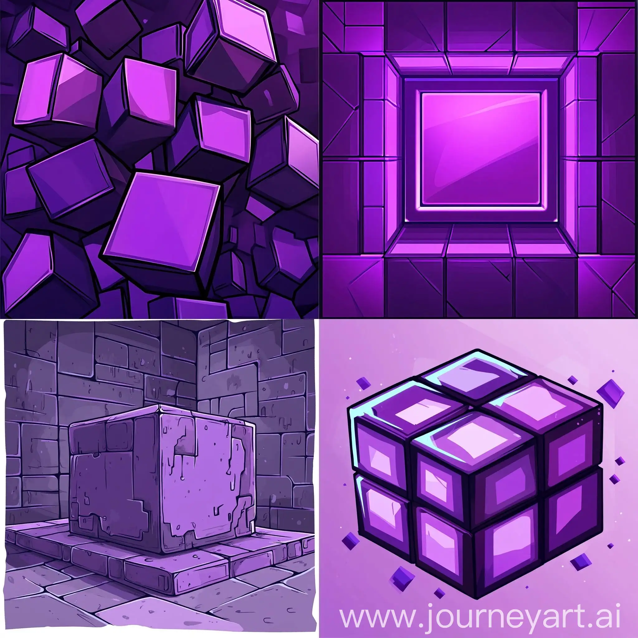 Geometry-Dash-Club-Theme-Block-Design-in-Purple-Tones