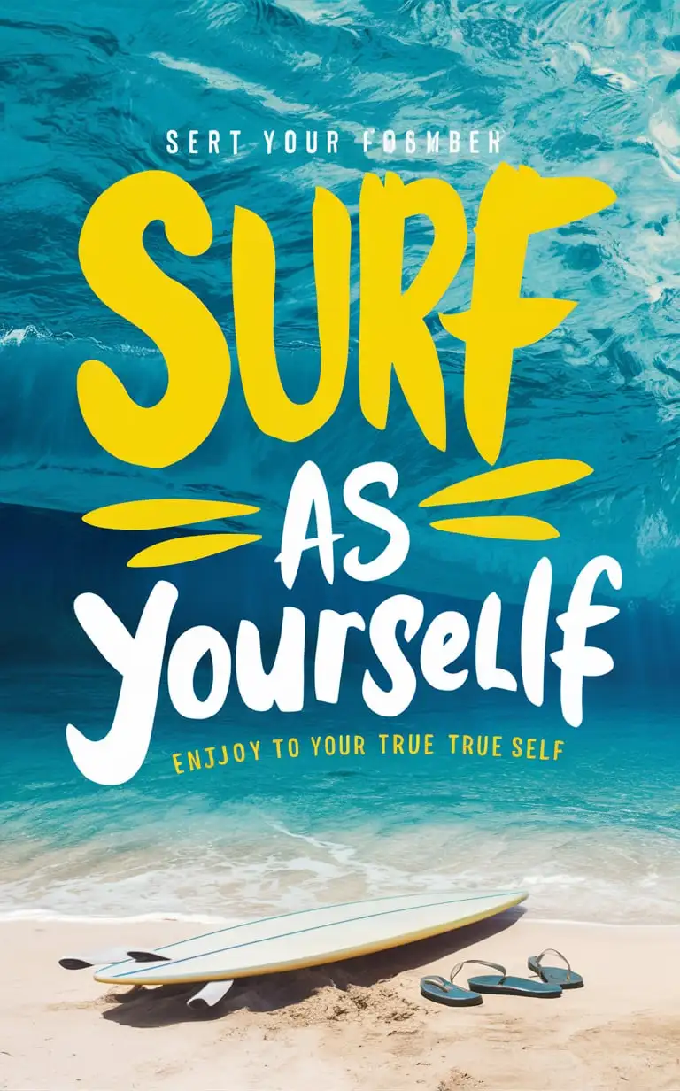 Surf as Yourself Title with attractive image