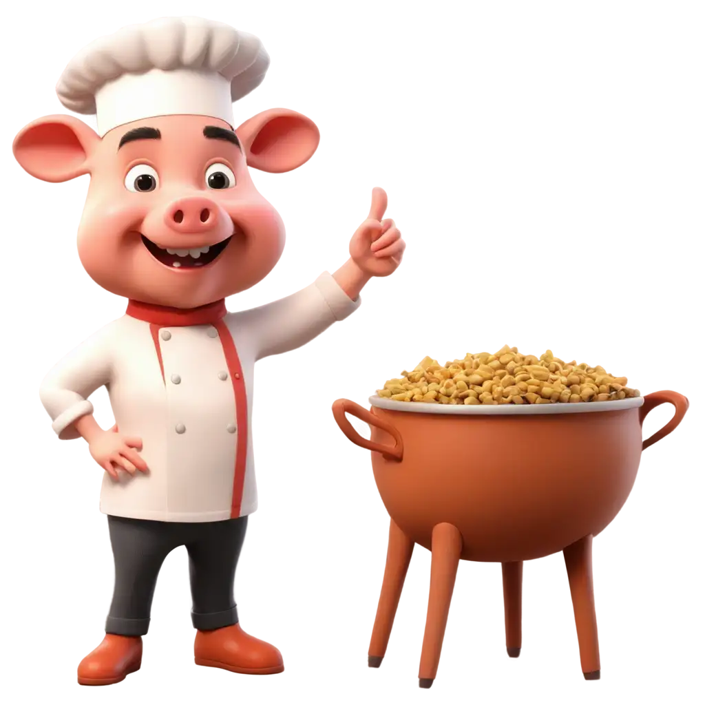 3D-Cartoon-Pork-Pig-Cook-Chef-PNG-Image-Culinary-Creativity-Unleashed