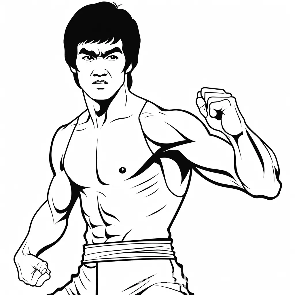 Bruce-Lee-Coloring-Page-for-Children