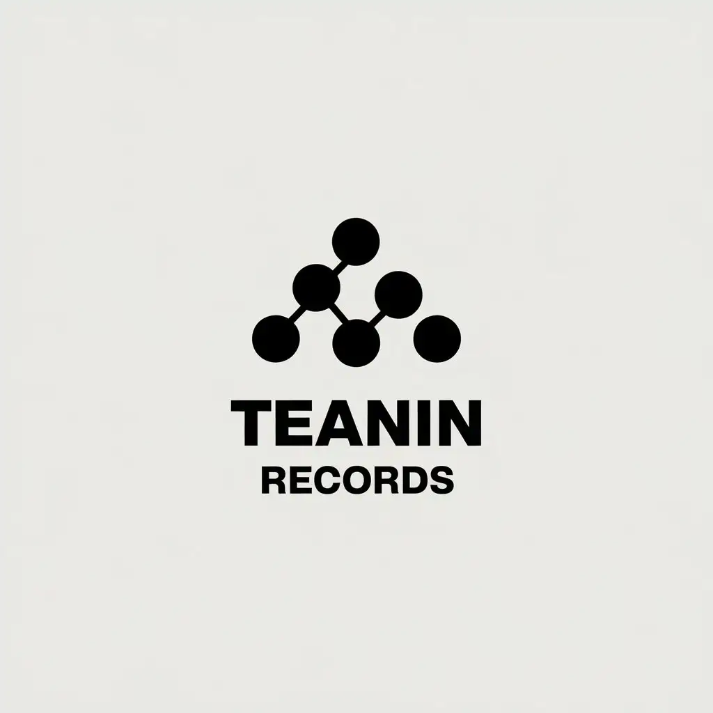 LOGO Design for Teanin Records Dopamine Symbol in Minimalistic Style for Entertainment Industry