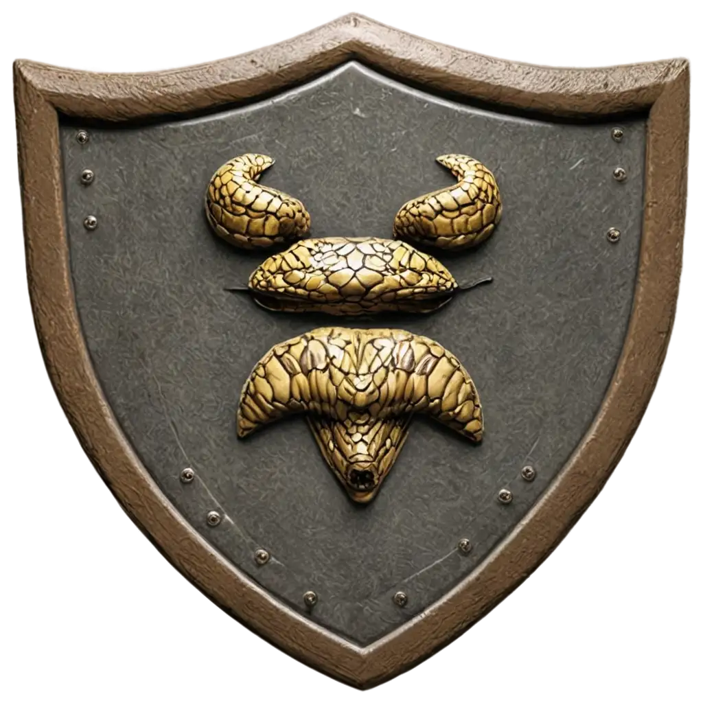 Boa constrictor inside heraldic sheild