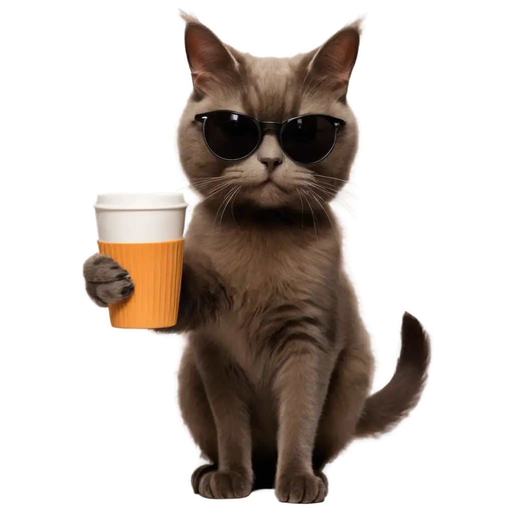 Stylish-Cat-with-Sunglasses-Sipping-Coffee-PNG-Image-Creation