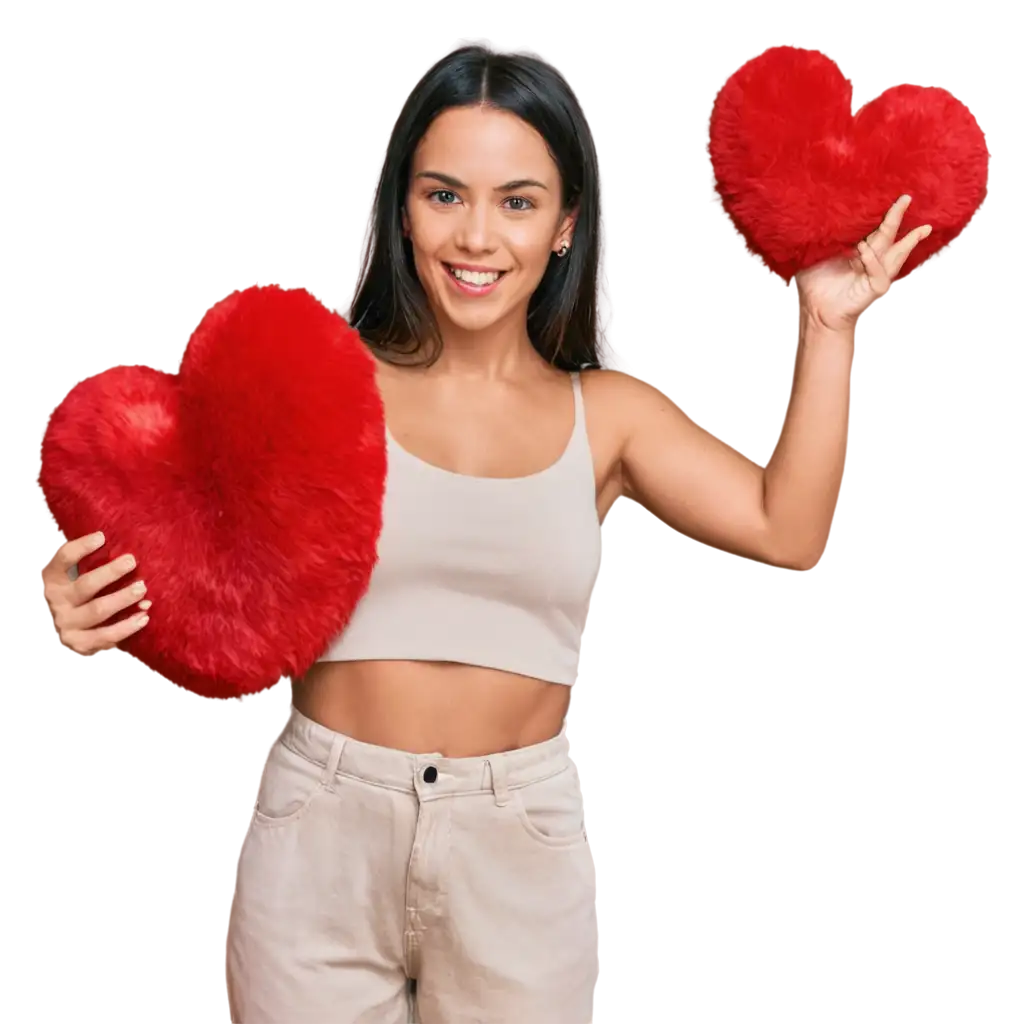 PNG-Image-of-Adult-Woman-Holding-a-Furry-Heart-Heartwarming-Visual-Storytelling