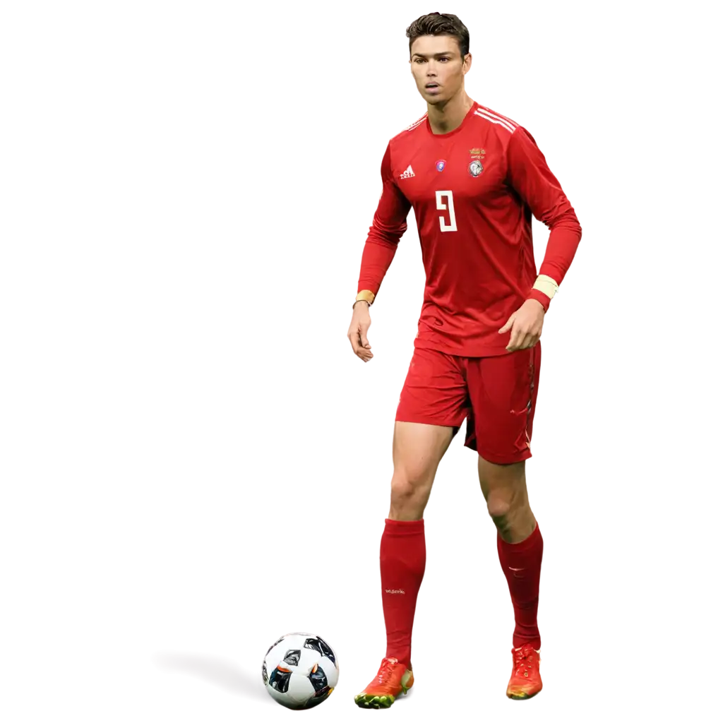 generate a soccer player with strong resemblance to cristiano ronaldo