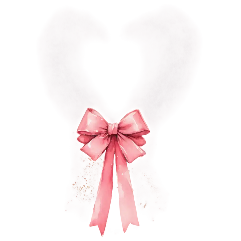 Pink-Bow-Pastel-Watercolor-PNG-Delicate-Artistic-Charm-in-Digital-Format