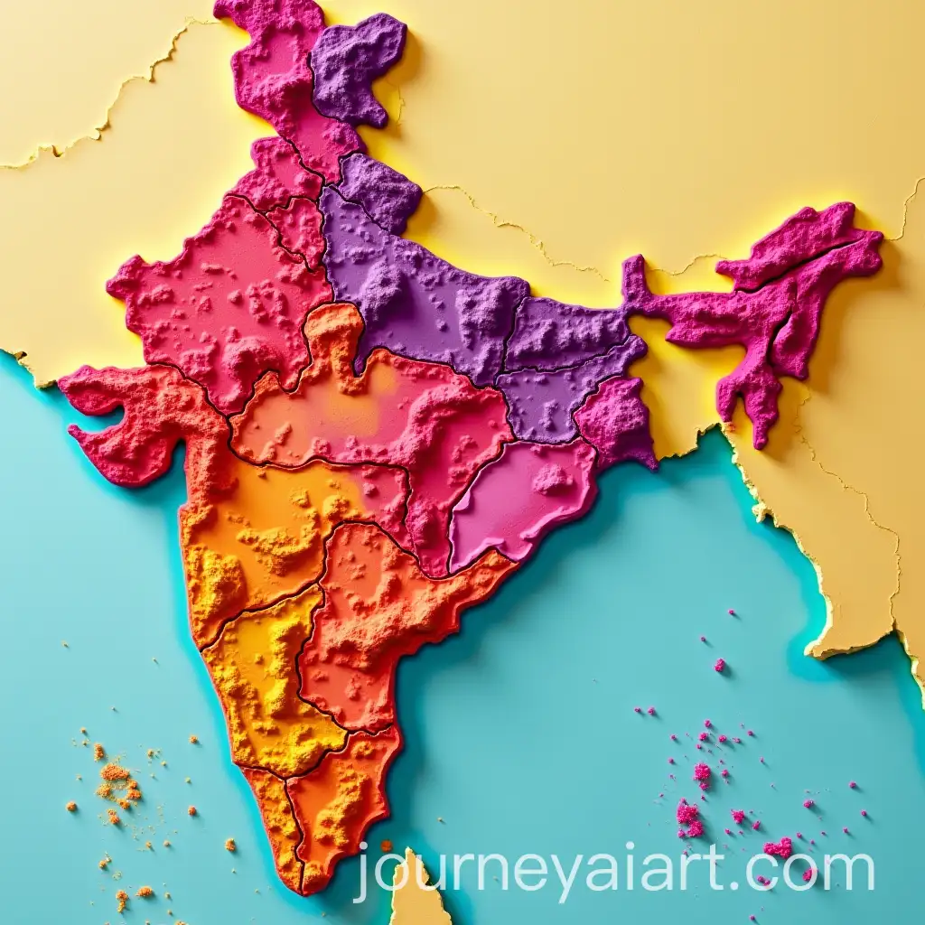 Map-of-India-Celebrating-Holi-Festival