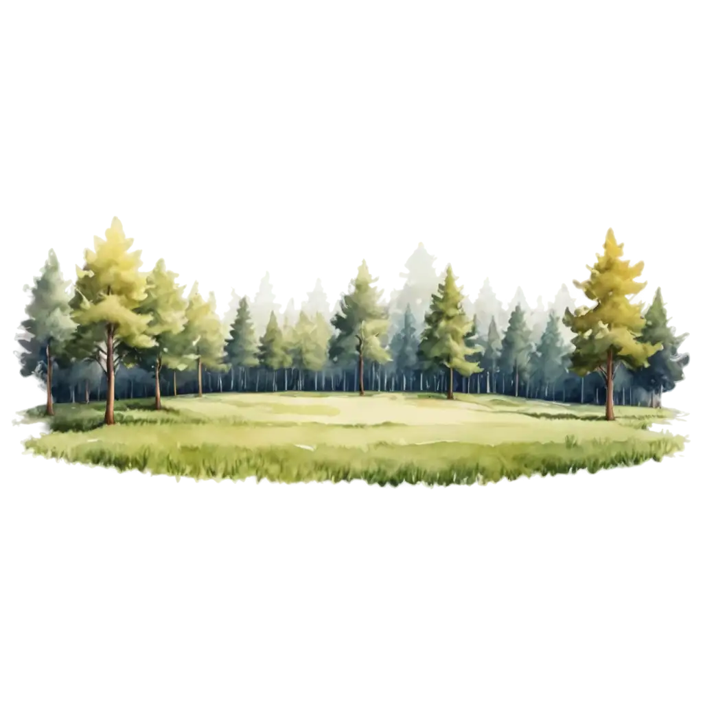 Vibrant-Watercolored-Forest-with-Lawn-PNG-for-Stunning-Visuals