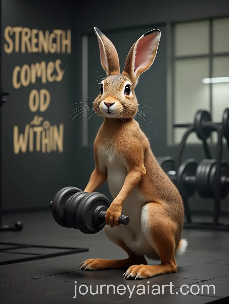 Brown-Hare-Starting-Its-Gym-Transformation-Journey-with-Light-Weights