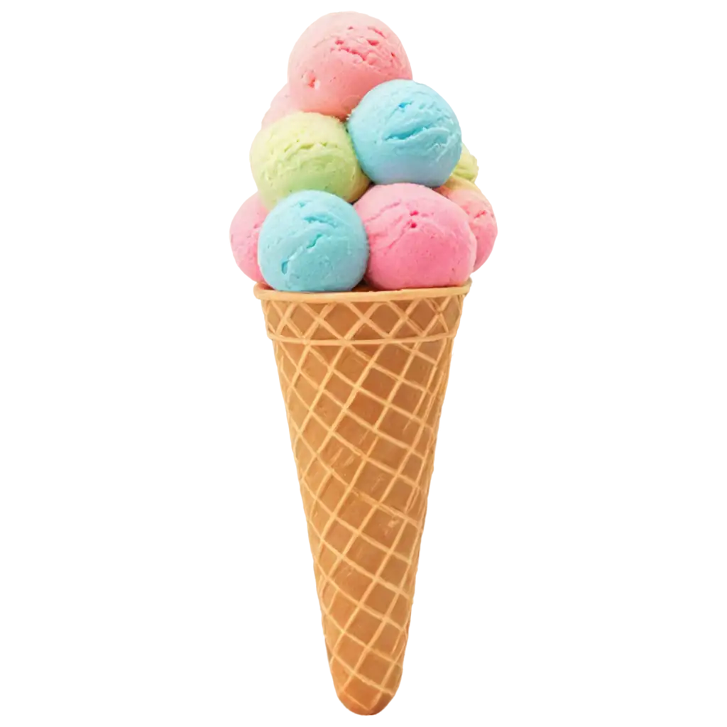 HighQuality-PNG-Image-of-Colorful-Ice-Cream-Cones-for-Enhanced-Visual-Appeal