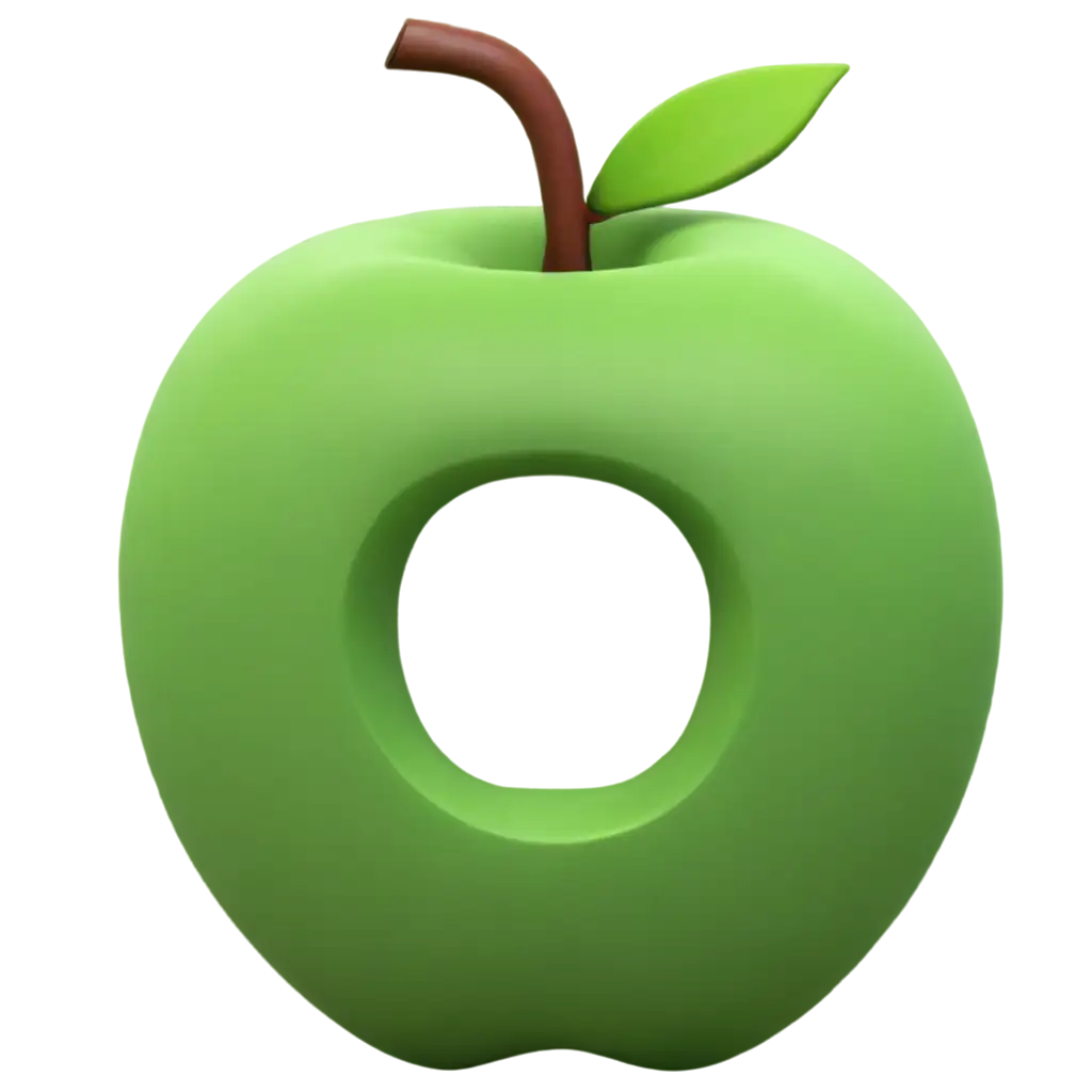 Apple-Cartoon-PNG-Image-with-Slight-3D-Effects-for-Creative-and-Digital-Use